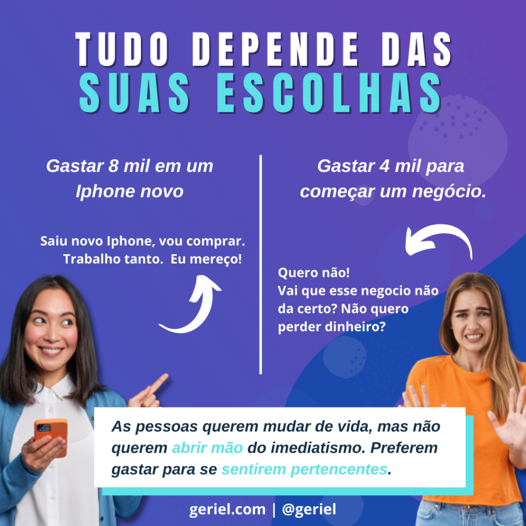 Tudo depende das suas escolhas- Investimento